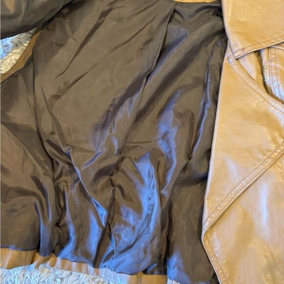 Therapy Tan Faux Leather Jacket - Picture 4 of 7